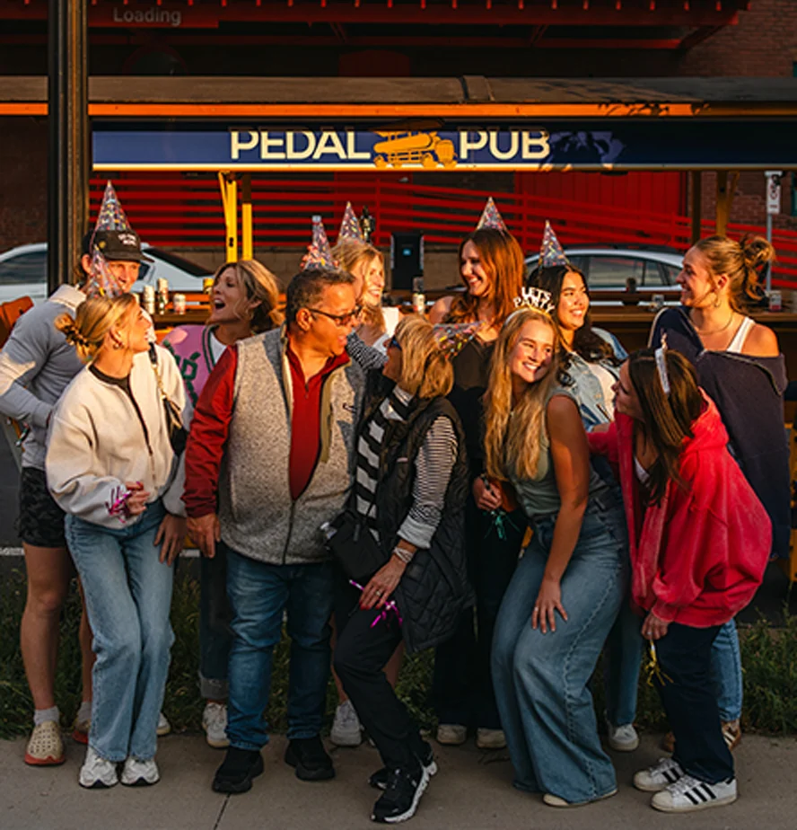 birthday party with Pedal Pub