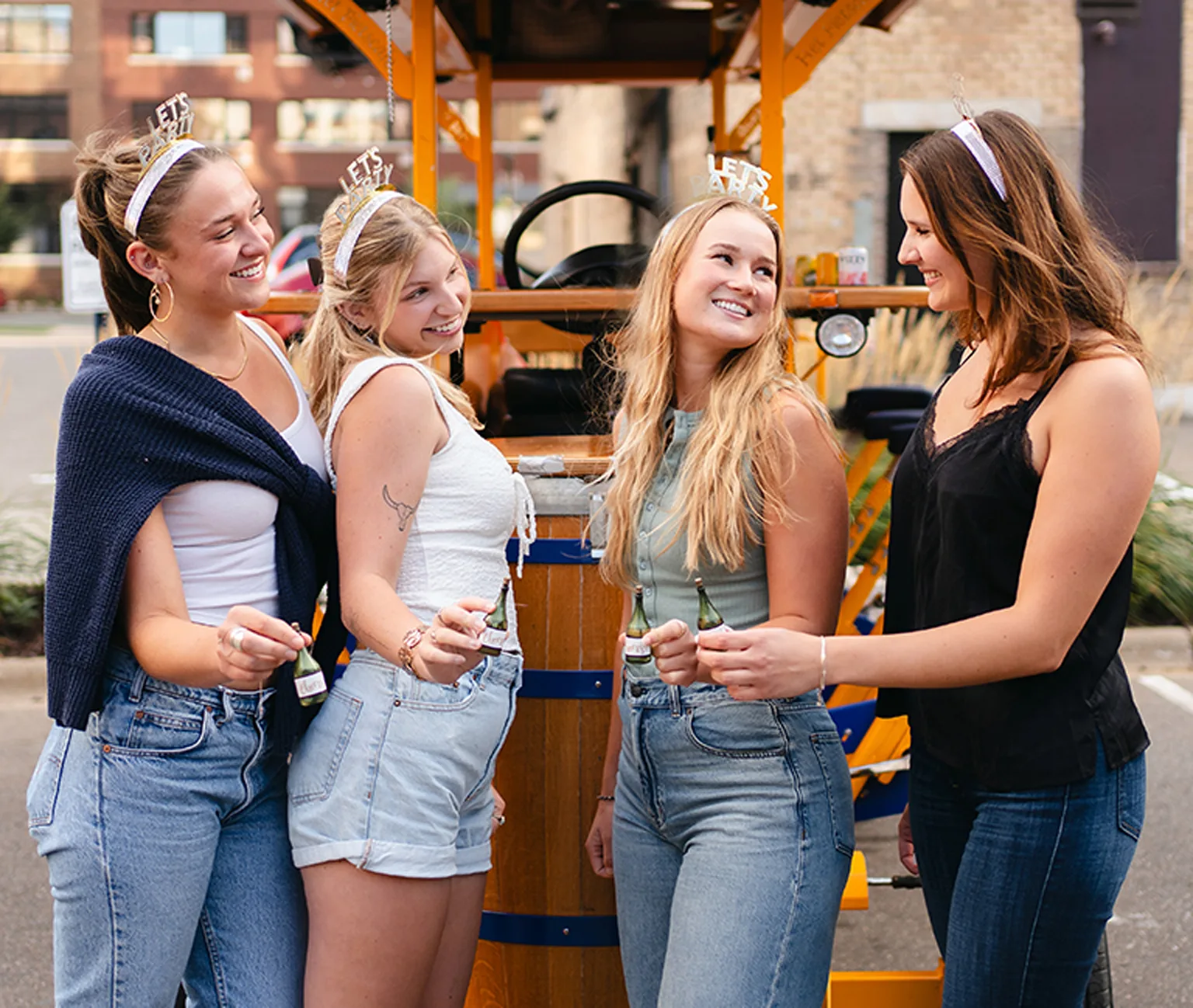 bachelorette party guests having fun