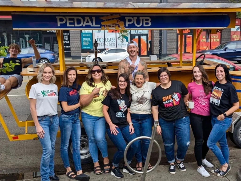 bachelorette party with Pedal Pub