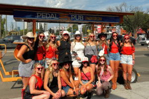 Edmonton bachelorette party with Pedal Pub
