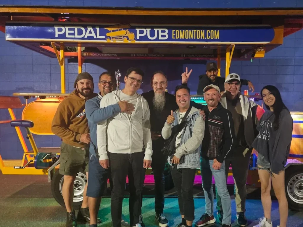 bachelor party with Pedal Pub