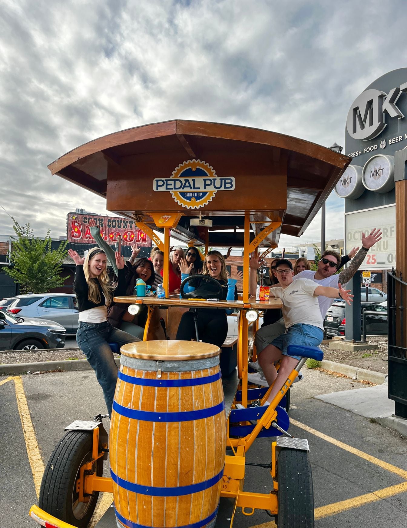 Edmonton company outing with Pedal Pub