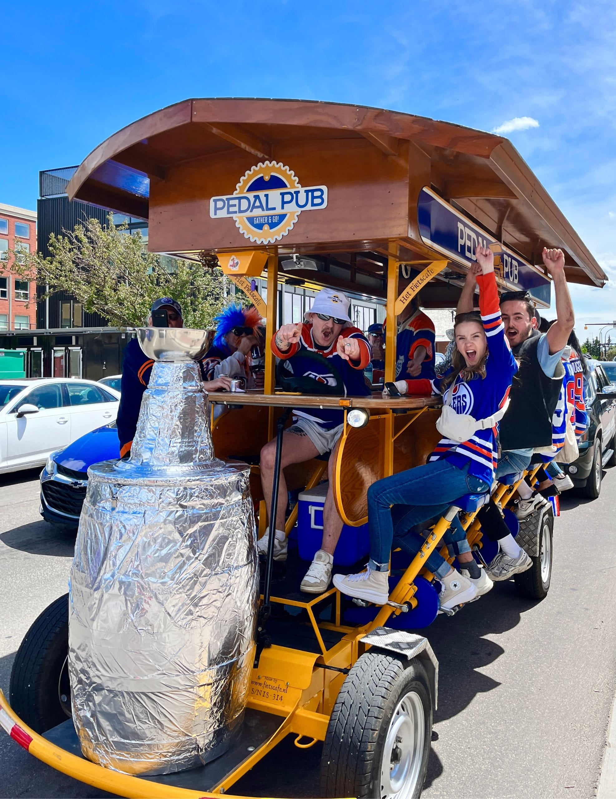 party bike tour through downtown Edmonton