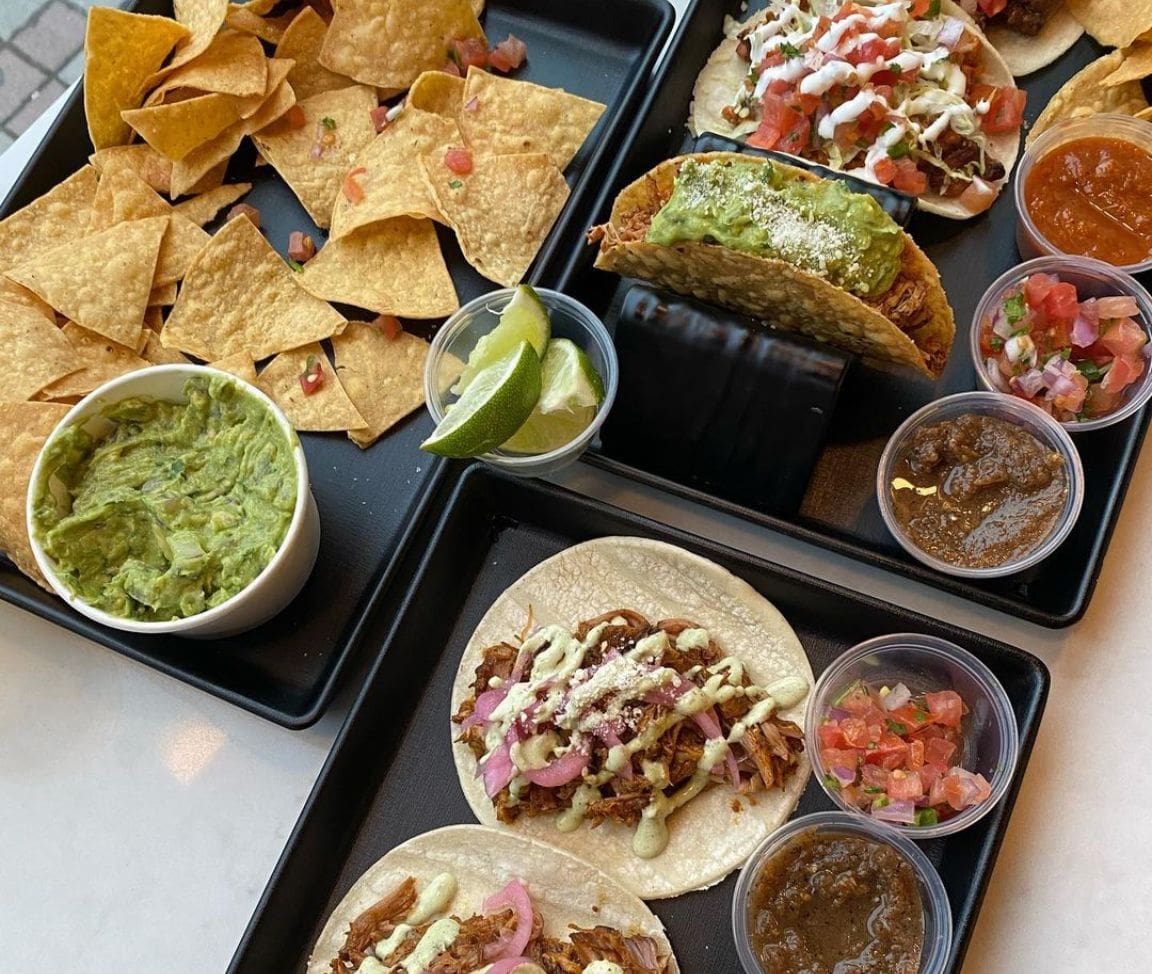tacos and tortilla chips