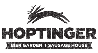 Hoptinger Bier Garden & Sausage House branding
