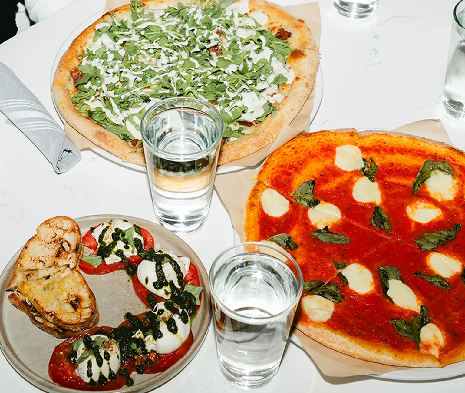 pizza and appetizers