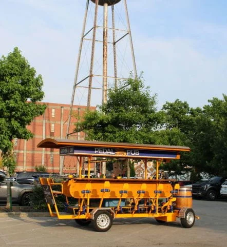 Pedal Pub parked on Lexington street