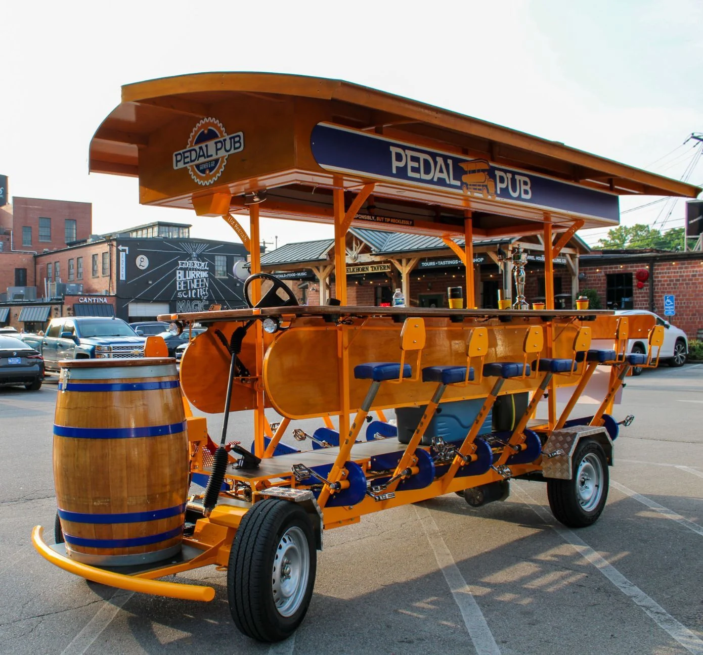 Pedal Pub parked in Lexington