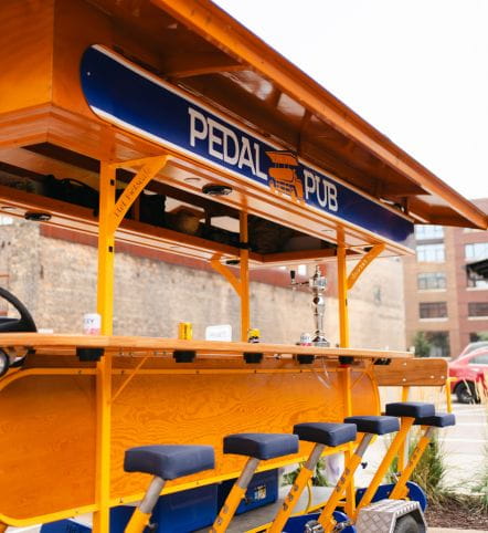 Pedal Pub bike parked