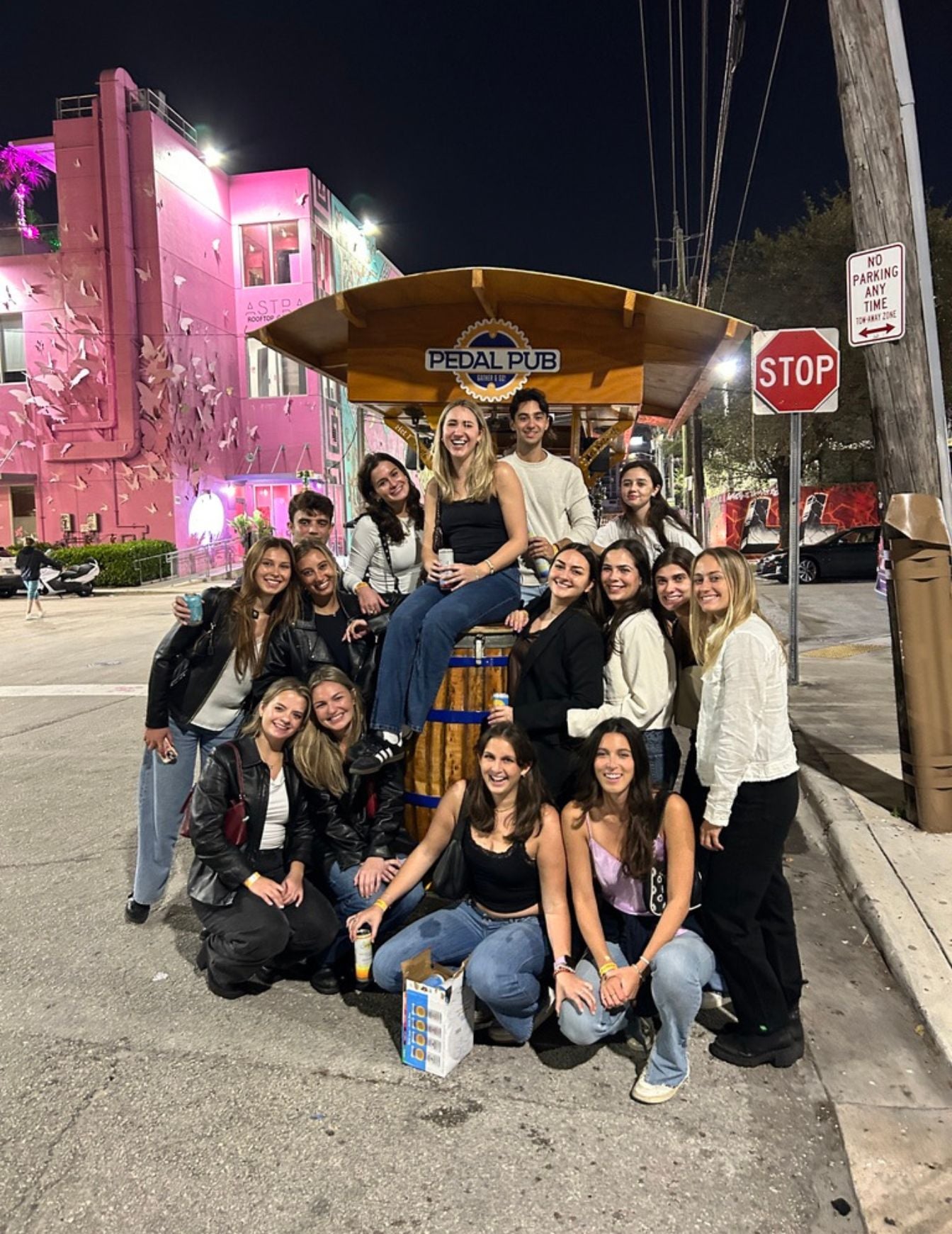 friends on Wynwood party bike