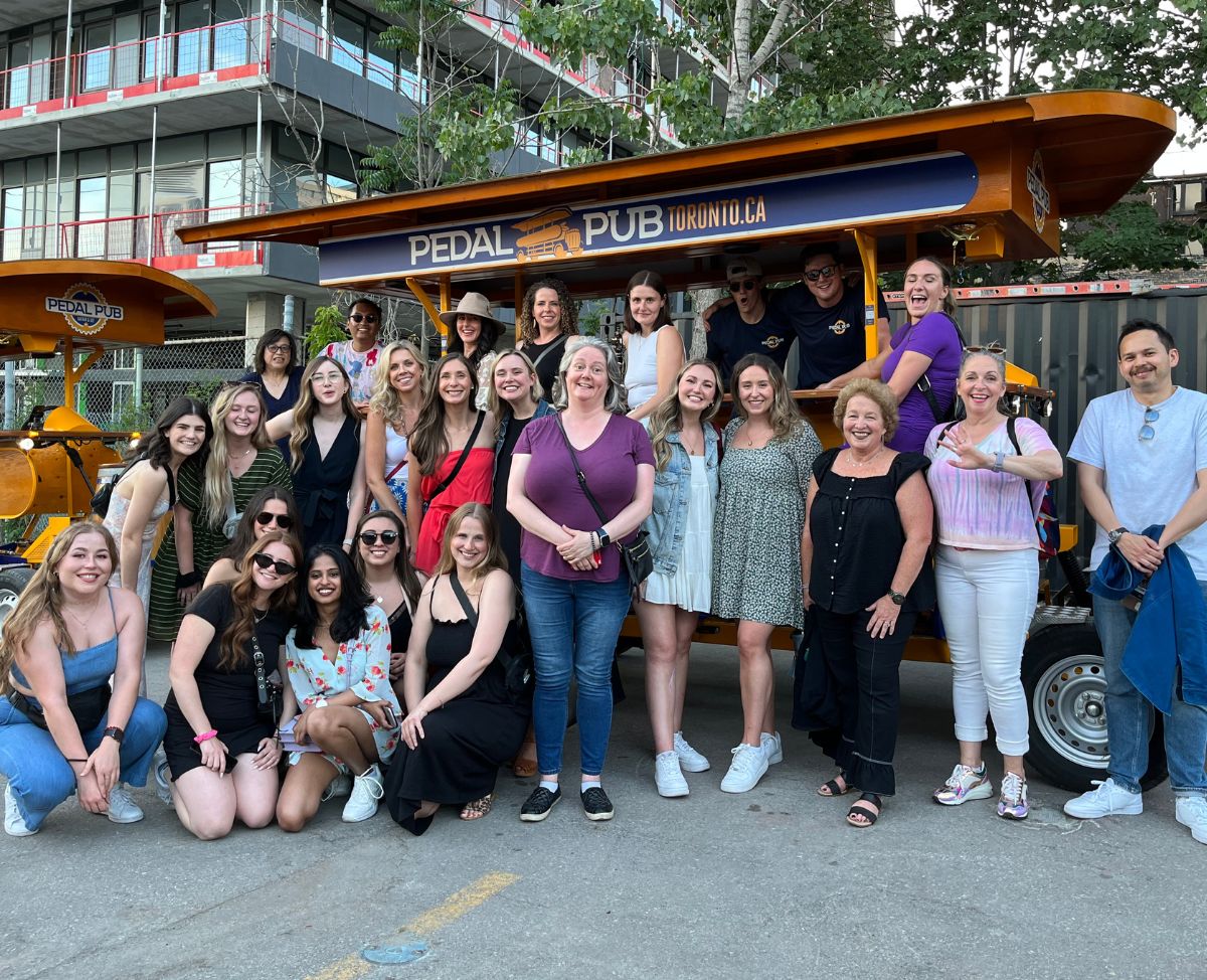 team-building activity hosted by Pedal Pub Toronto