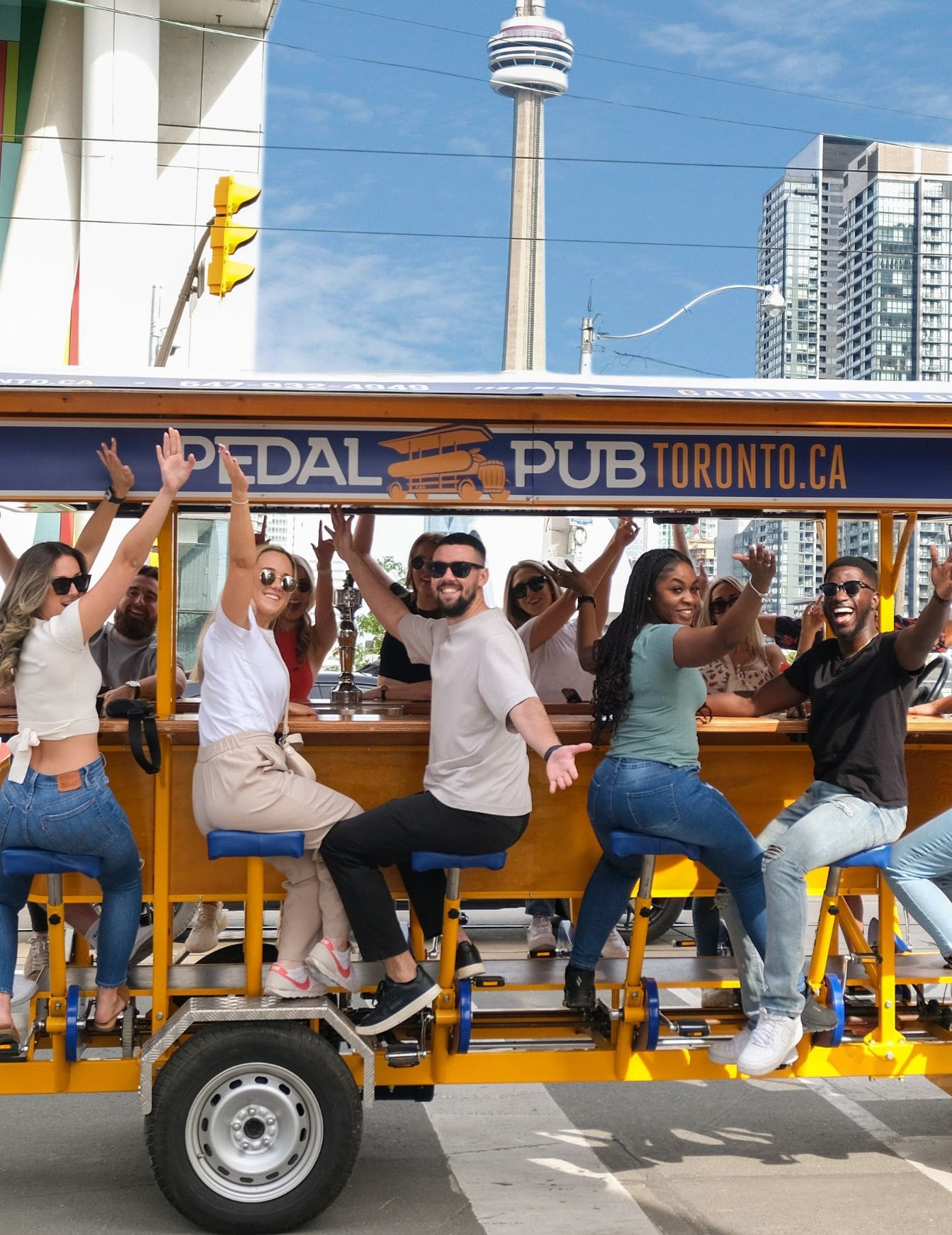 party bike ride in Downtown Toronto