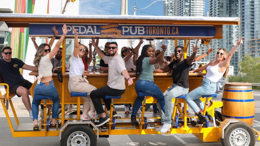 guests on a Pedal Pub