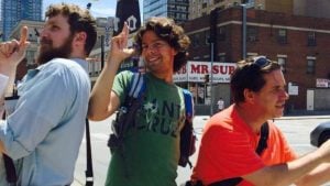 men on a scavenger hunt