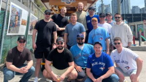 group of Toronto Blue Jay fans