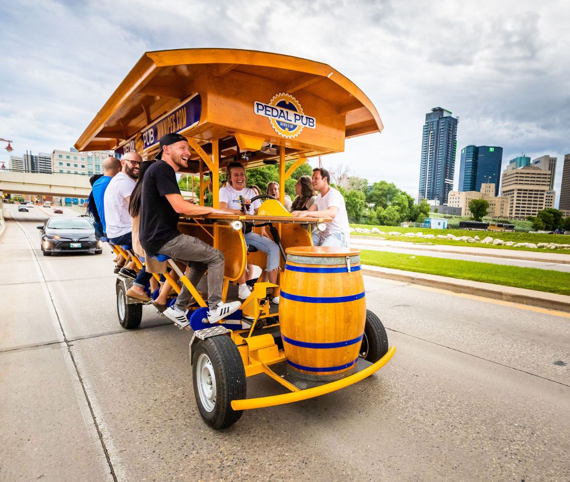front view of party bike
