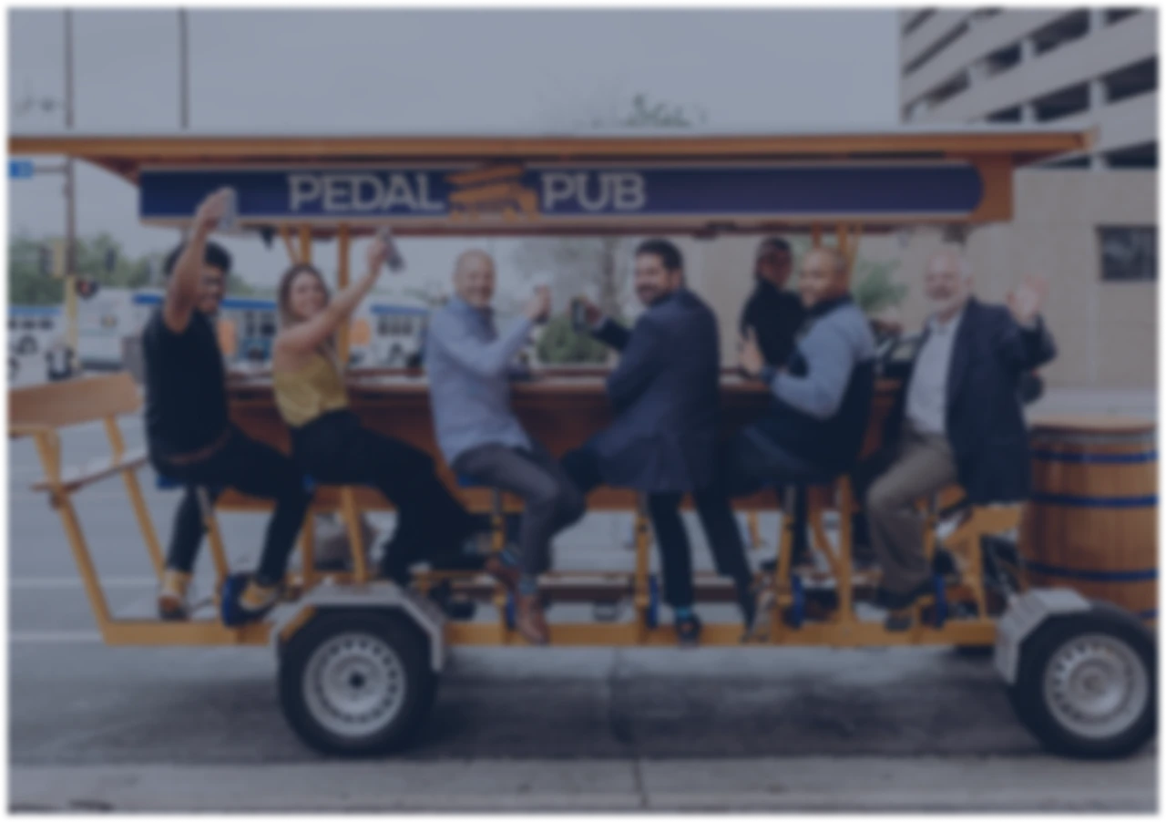 riders on a Pedal Pub
