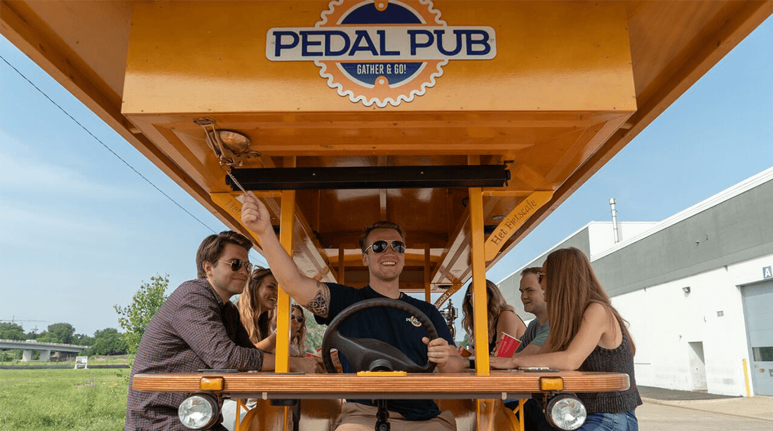 Pedal Pub pilot leading tour